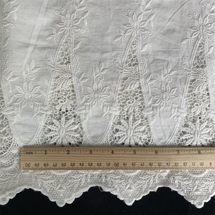 桌布花边辅料宽130cm 新品 棉布打孔镂空花边刺绣蕾丝面料 童装 女装