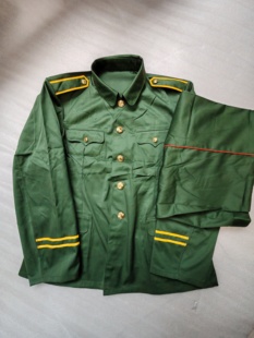 83式涤卡冬服套装橄榄绿中山装老式冬装老款工作服收藏服老库存货