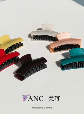 醋酸方形贴片鲨鱼夹  中号高级感简约日常百搭抓夹后脑勺盘发抓夹