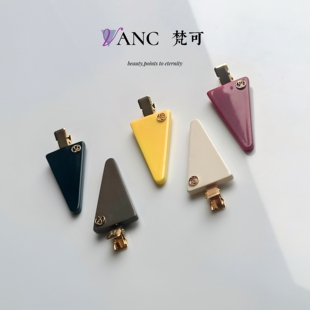 刘海夹前额碎发边夹 侧边无痕夹新款 梵可Vanc醋酸三角形边夹 经典