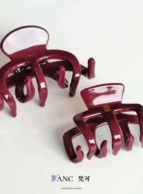 法式高级感加厚经典色系醋酸质感抓夹盘发大号发抓气质优雅鲨鱼夹