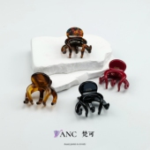 醋酸法式 南瓜抓夹 梵可高质章鱼夹后脑勺高颅顶鲨鱼盘发夹半扎发