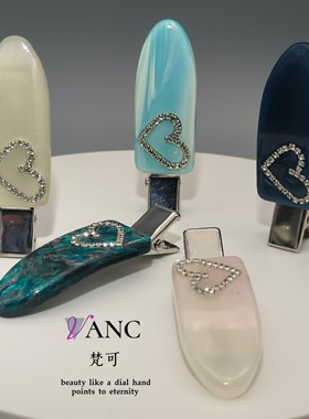 梵可Vanc森系小夹  镶钻醋酸边夹少女感甜美前额无痕碎发夹刘海夹