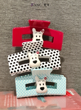 Tg.y单尾货醋酸哈哈小狗方形镂空抓夹  甜美少女后脑勺盘发鲨鱼夹