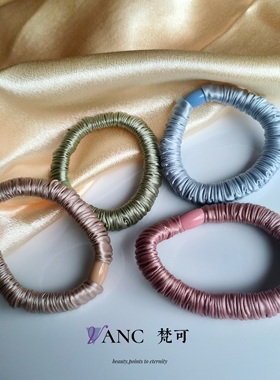 梵可Vanc冰丝缎面  简约高弹力小肠发圈丝滑高质纯色扎马尾头绳女