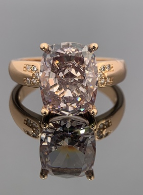 新品限时福利 高级感冰川灰 培育高碳钻戒指 雷迪恩 冰花切割指环