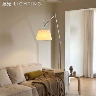 意大利tolomeo设计师摇臂伸缩中古落地灯卧室客厅书房氛围钓鱼灯