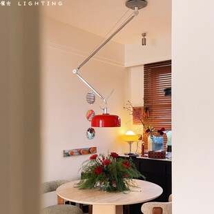 孟菲斯Tolomeo摇臂吊灯可移位极简工业风餐厅灯折叠设计师灯具