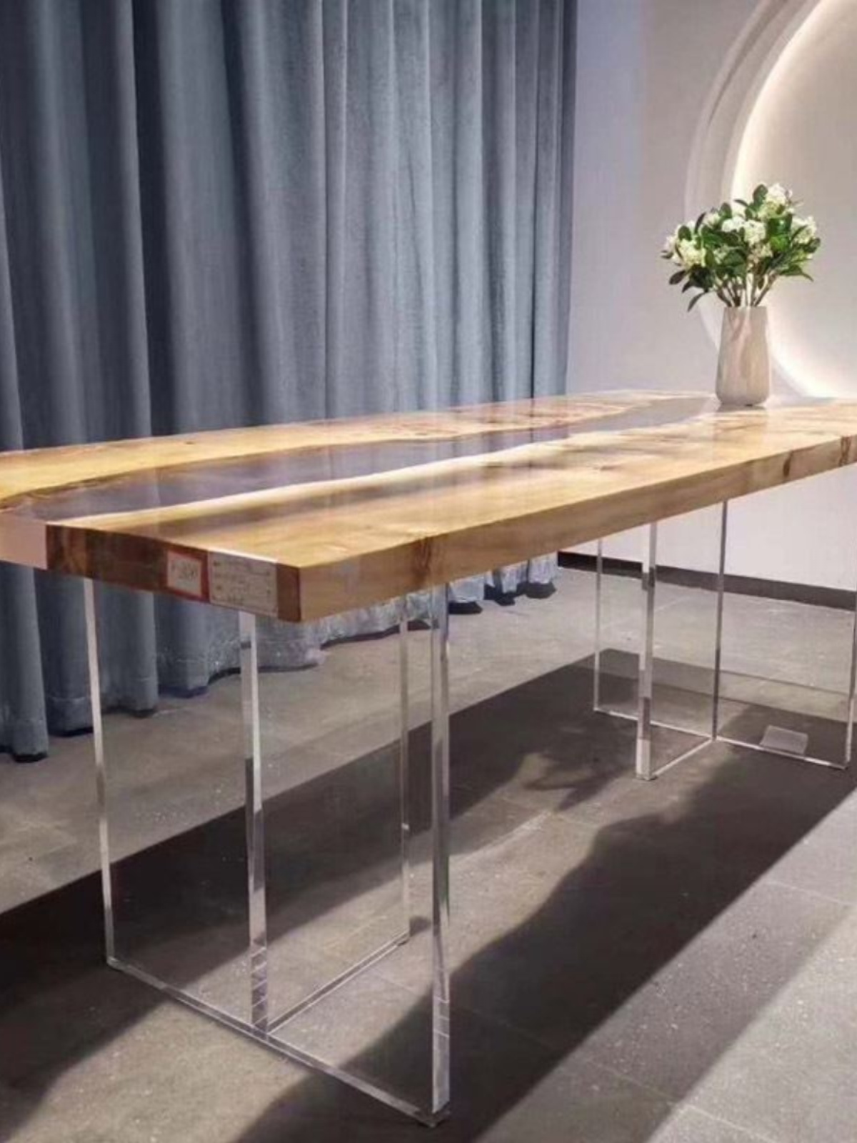销厂促厂亚克力透明桌脚T型有机玻璃茶几腿厚板20304050mm加工定
