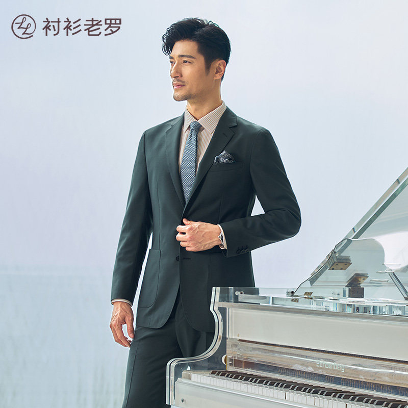 衬衫老罗[大师系列]50羊毛西服外套男士正装西装外套251Z0S516N
