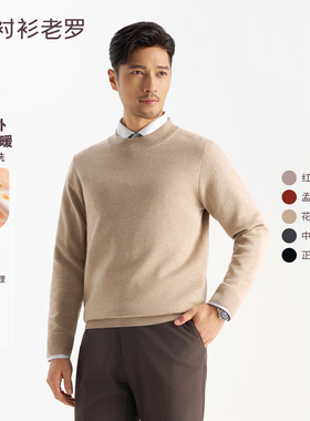 衬衫老罗[轻织三号]针织衫可机洗圆领毛衣毛衫打底衫257X0P713L