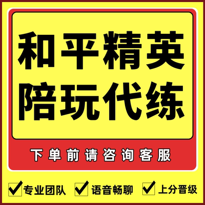 和平精英陪玩吃鸡男女游戏陪练代打晋级赛车队排位上分