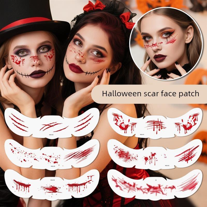 Halloween Scar Patch Festival Party Facial bloodstainspaster