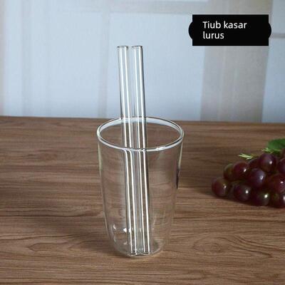 High borosilicate glass straw curved straw high temperature