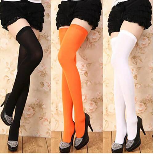 Women sexy long socks lace over knee thigh velvet stocking t