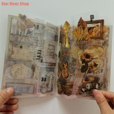 20 Sheets Vintage PET Sticker Book Diy Diary Butterfly INS A