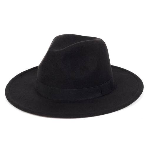 Vintage Fedora Men Gentleman Wool Wide Brim Top Hat spring A