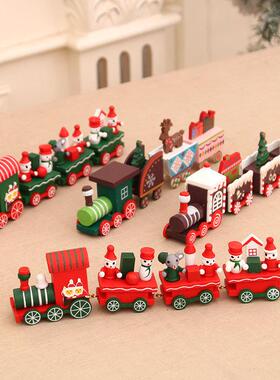 Christmas decorations Wooden little train ornaments for Chri