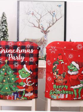 Christmas Grinch chair cover Green Jay dining chair cover