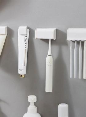 Punch-free Wall-mounted Toothbrush Holder Toothpaste Holder