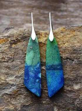 Bohemian Emperor Stone Geometric Pendant Earring Popular Nat