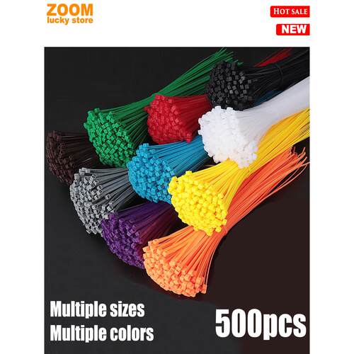 500pcs nylon cable ties Cable management Zip ties 4+6+8+10in