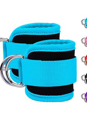 Fitness Equipment Gym Ankle Strap Padded Double D-ring Adjus