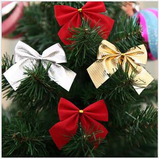 12 Christmas decorative bows per card