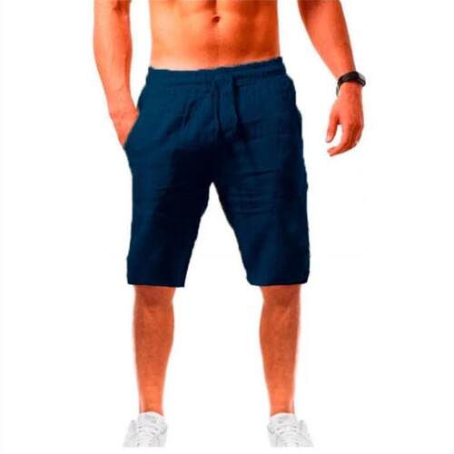 summer loose linen men shorts cotton short pants mens 短裤