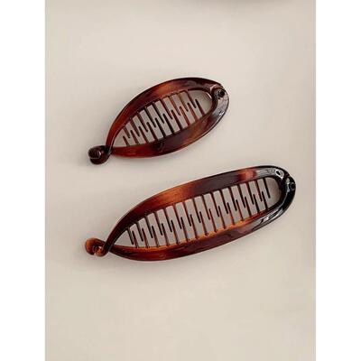 1pcs French Large Banana Clip Hair Comb, Elastic Banana Clip