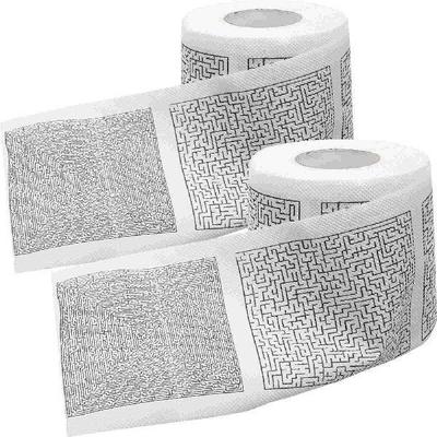 2 Rolls Supple Toilet Paper Decor Tissue for Printed