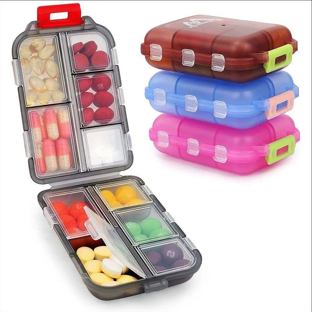 Tcare Travel Pill Organizer Moisture Proof Pills Box for Poc