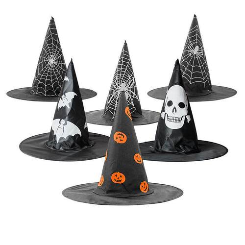 Halloween hat Pumpkin witch hat Black tip wizard hat