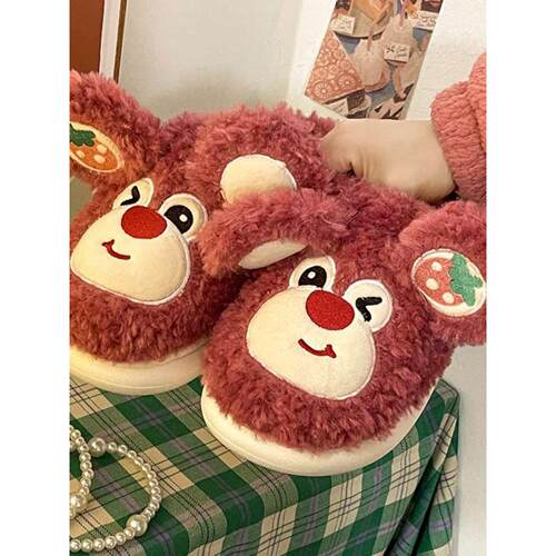 Cartoon Cotton Slippers Women