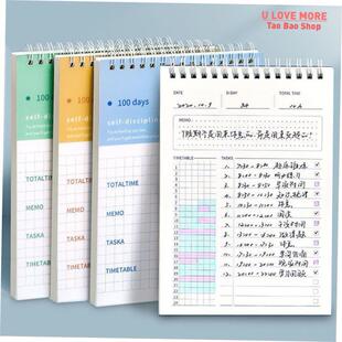 100Days Daily Weekly Study Planner Notebook Journal Agenda t
