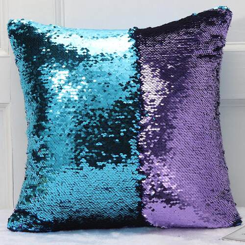 Two-color sequin mermaid pillow cushion cover pillowcase