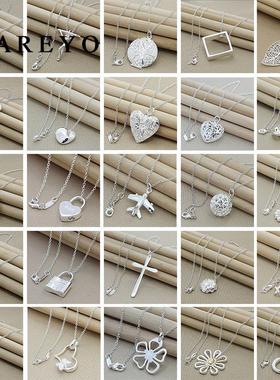 New Wholesale Price Silver Necklace Fashion Simple Round