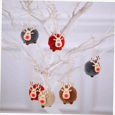 Christmas felt sheep pendant elk pendant圣诞公仔挂件