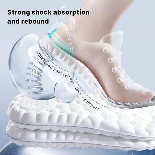 5D Sports Insoles for Shoes PU Soft Running Insole for Feet