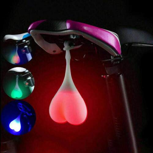 Bicycle Taillight Silicone Cycling Heart Ball Egg Lantern Wa