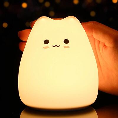 迷你卡哇伊流行猫宝宝夜灯7色Pat Touch Co