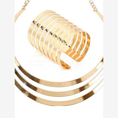 Metal punk choker necklace women bracelet cos panty金项圈
