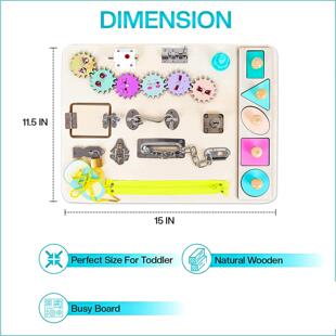 for Toddlers Wooden Montessori Toys Board Sensory Toddl Busy