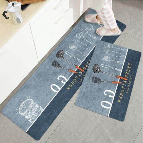 厨房地垫防滑防油耐脏满长条Kitchen floor mat non-slip carpet