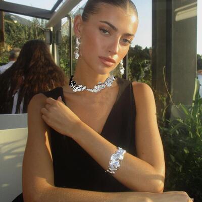 Wrinkled Irregular Vintage Collar Jewelry Necklace夸张项炼