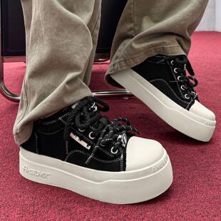 帆布板鞋 休闲大头德比潮鞋 学生春季 包头男鞋 女 2026新款 情侣款