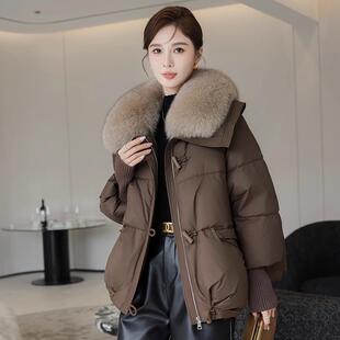 2026冬季新款羽绒棉服女短款韩版宽松棉衣女超大毛领加厚跨境棉袄