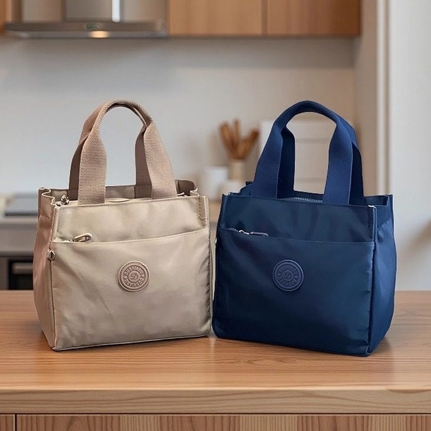 上班通勤便当包两侧水杯位防水牛津布手提包加厚铝箔保温饭盒袋子,收纳整理,便当包,淘宝优惠券,粉丝福利购,淘宝优惠卷