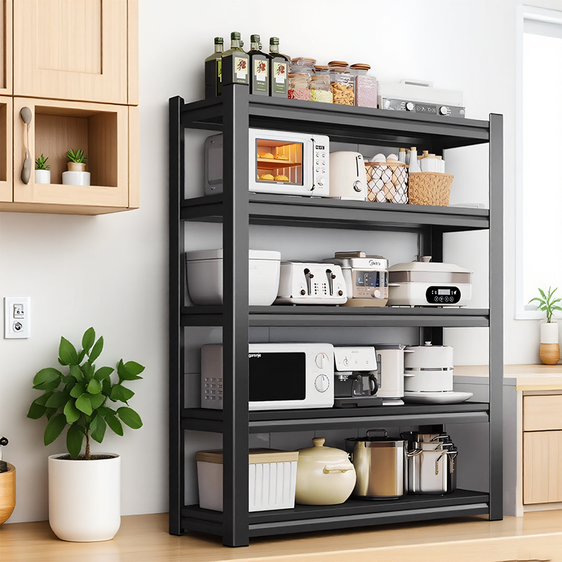 厨房置物架落地多层锅具收纳架果蔬菜储物货架微波炉烤箱置物货架