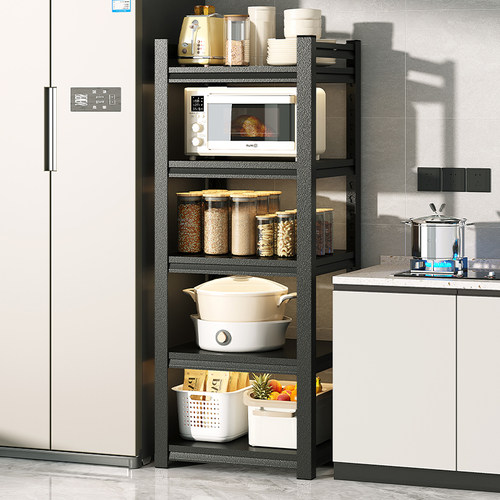 厨房置物架家用落地多层微波炉烤箱收纳架子橱柜储物架多功能货架